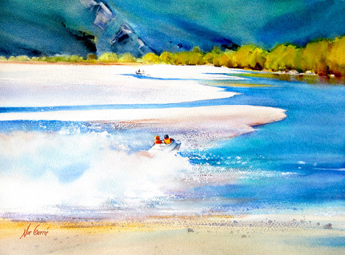 Jet boating on the Matukituki