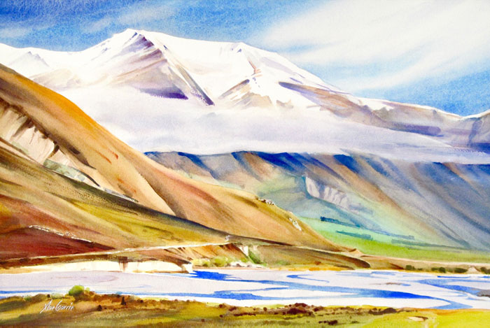Mt Hutt and the Rakaia River